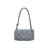 THE QUILTED DENIM MINI DUAL SHOULDER BAG